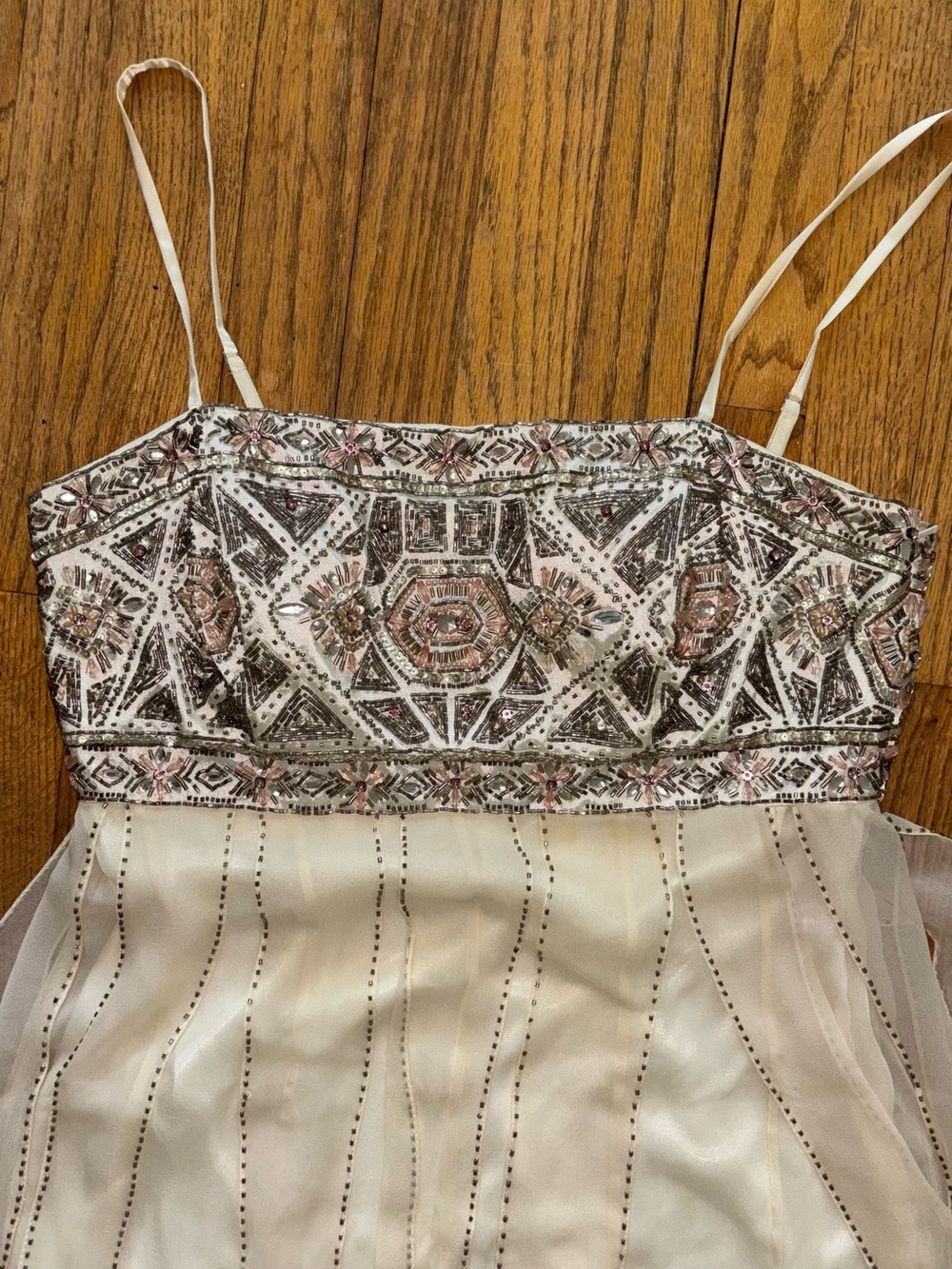Sue Wong Nocturne Beaded Silk Chiffon Mini Dress - Picture 10 of 14